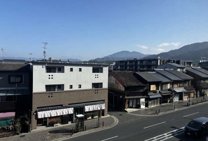 View from our hotel window, looking east